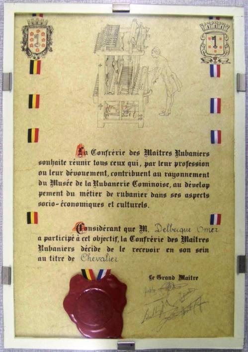 Diplôme de maître-rubanier