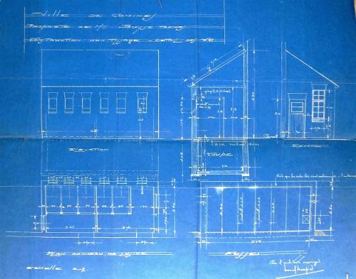 Plan de coupe et d'élévation