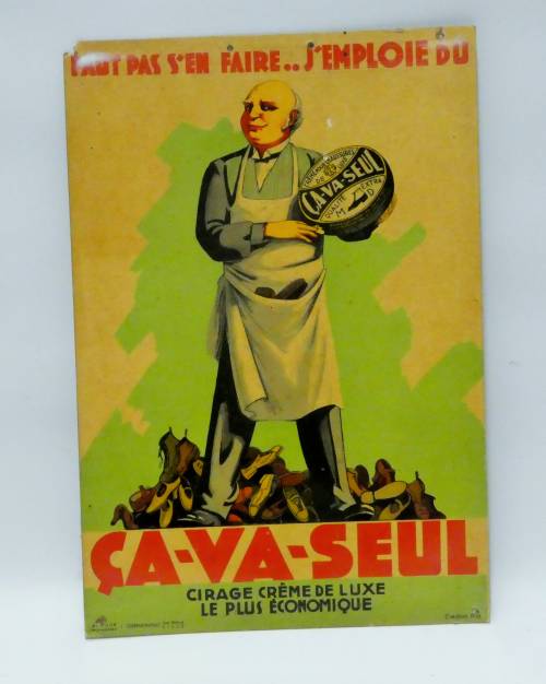 Affiche publicitaire Cirage "Ça-Va-Seul"