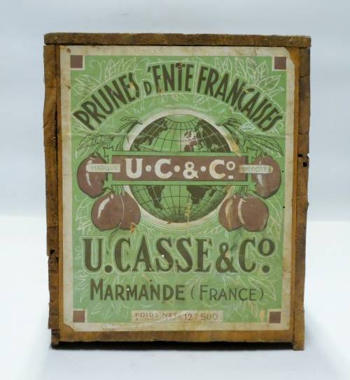Boîte de prunes "d'Ente Françaises"