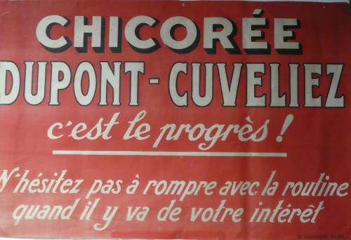 Affiche publicitaire "Chicorée Dupont-Cuveliez"