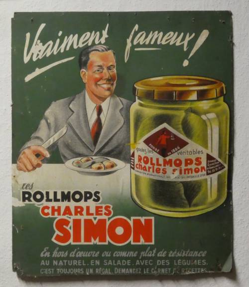 Affiche publicitaire Rollmops "Charles Simon"