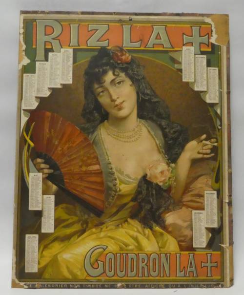 Calendrier publicitaire "Rizla +"